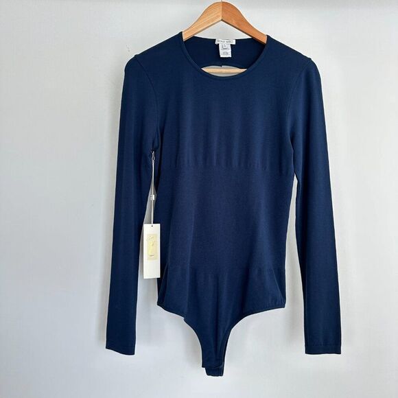 NWT Ronny Kobo open back navy bodysuit - Picture 4 of 7